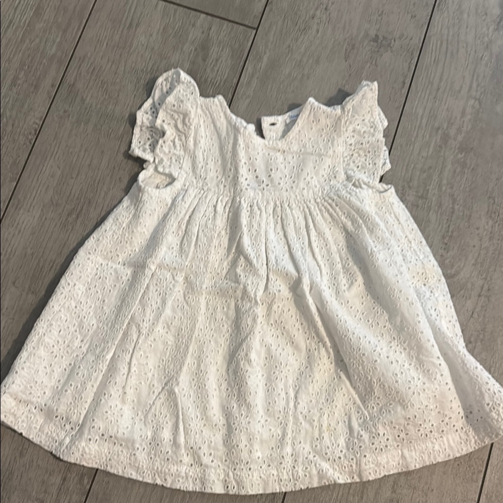 White Eyelet Kids Dress
